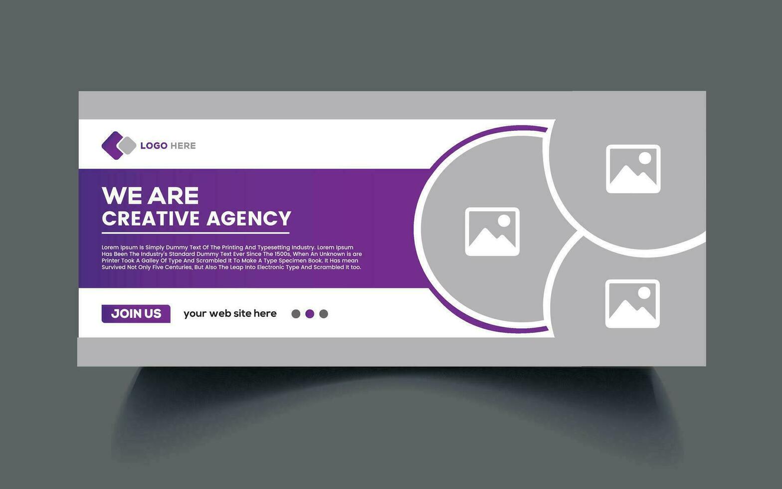 Creative Marketing agency template banner design vector