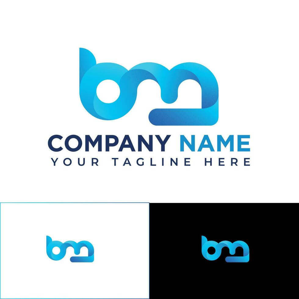 bm moderno logo diseño, letra marca logo diseño vector