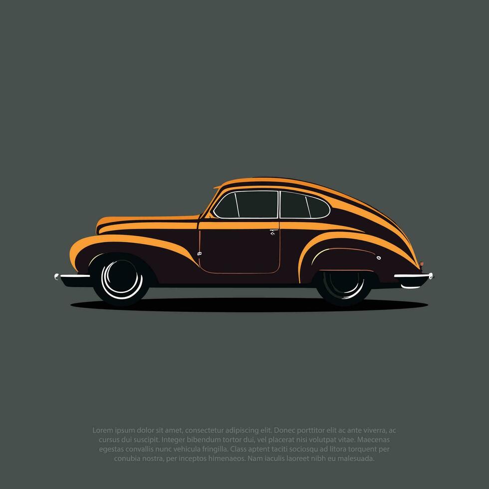 retro músculo coche vector ilustración. Clásico póster de retro coche. antiguo móvil aislado en blanco, para logo o camiseta, camisa, impresión