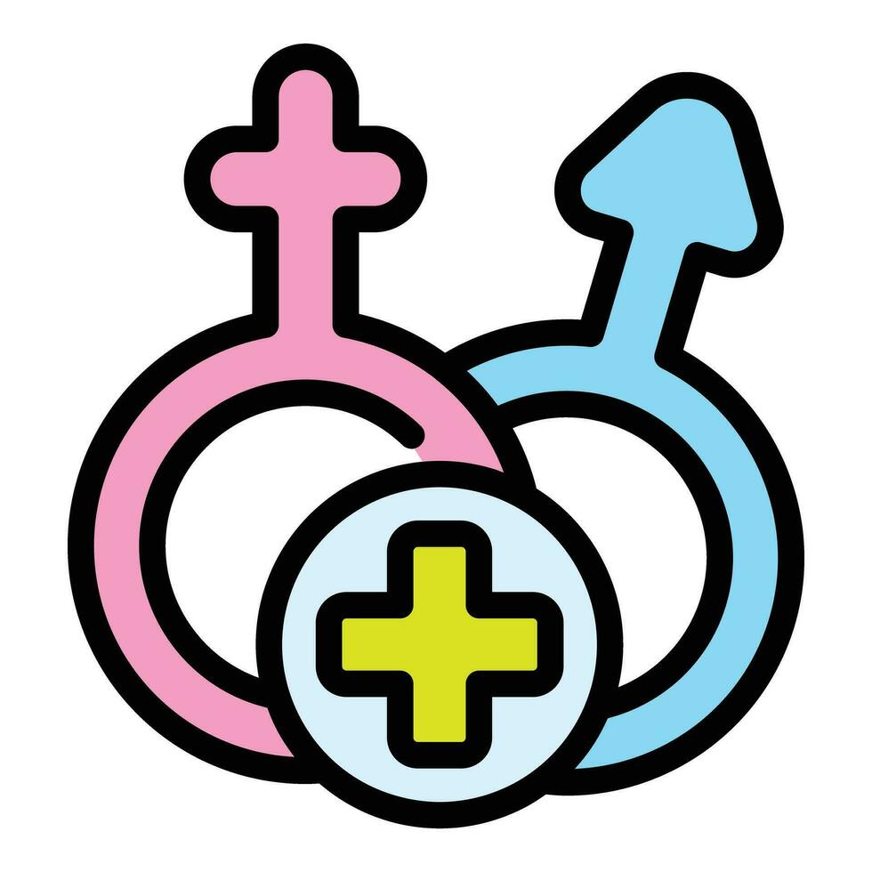 sexual salud icono vector plano