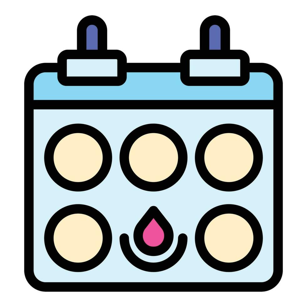 Menstruation calendar icon vector flat