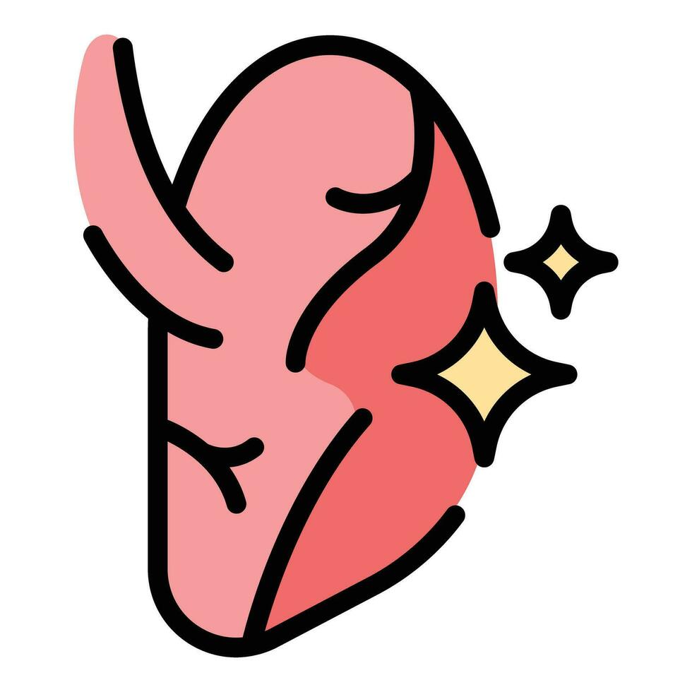 Test lungs icon vector flat