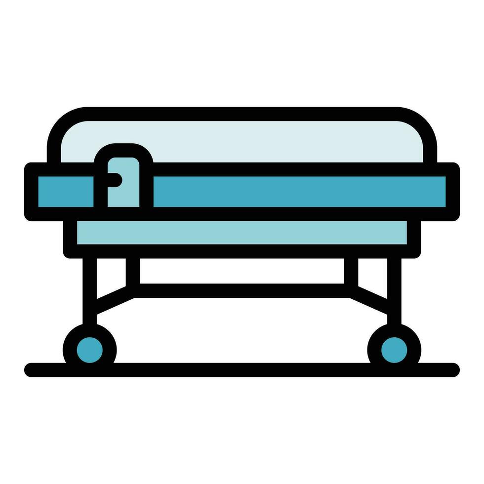 Hospital bed icon vector flat