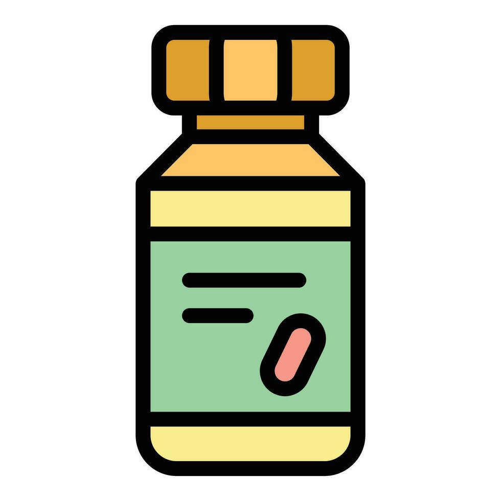 Antibiotic pill icon vector flat