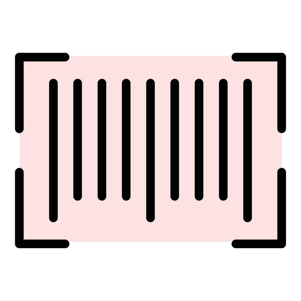 Unique barcode icon vector flat