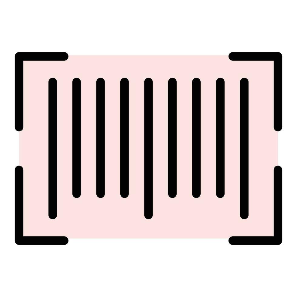 Unique barcode icon vector flat