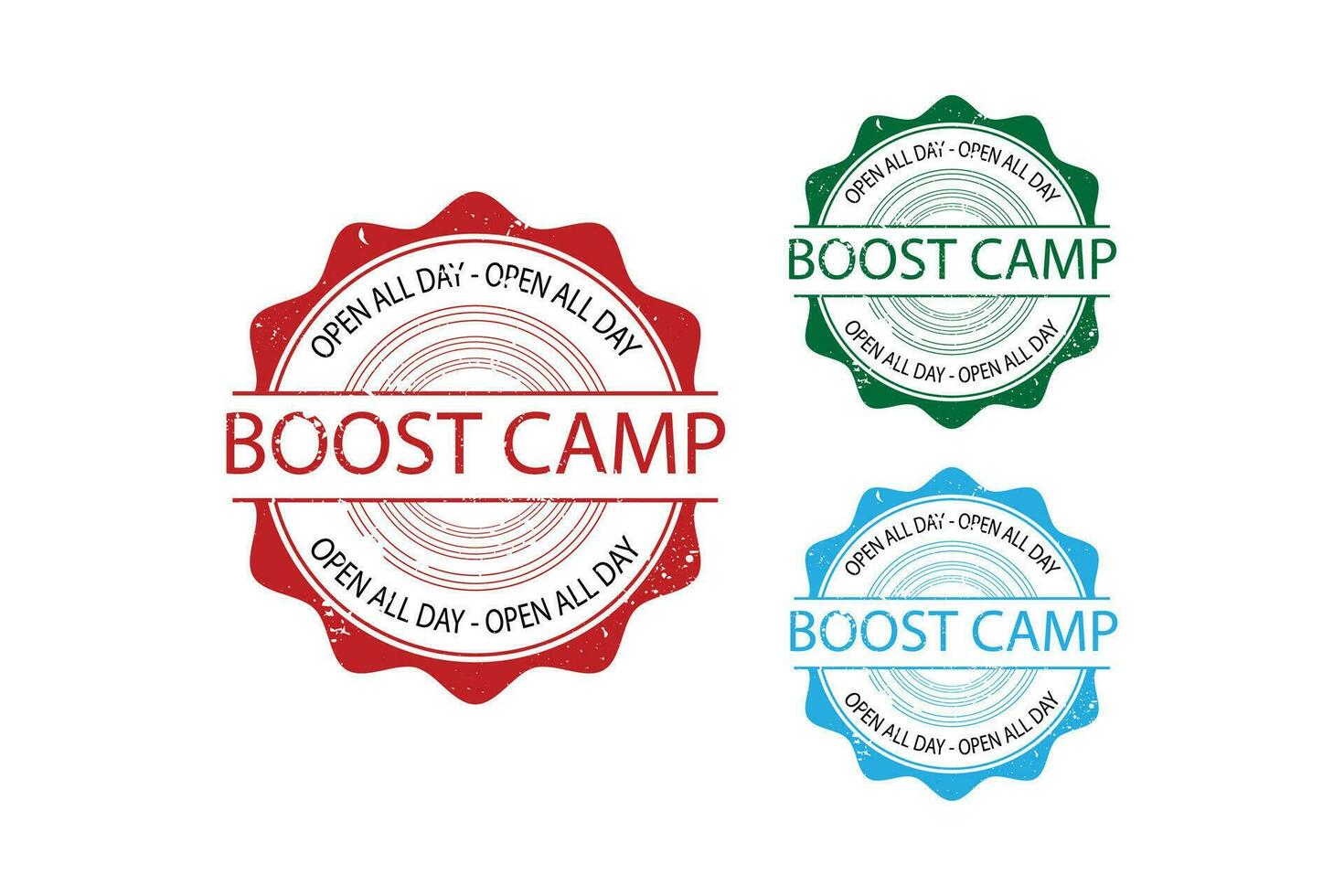 Rubber Stamps Seal in Grunge Effects Premium Vector