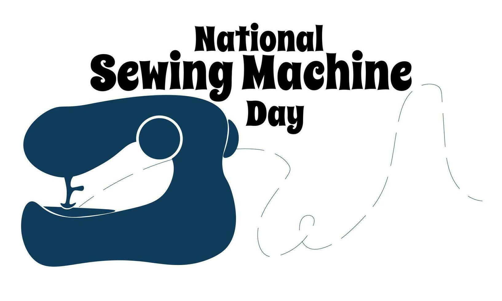 National Sewing Machine Day, idea for a poster, banner, flyer or postcard vector