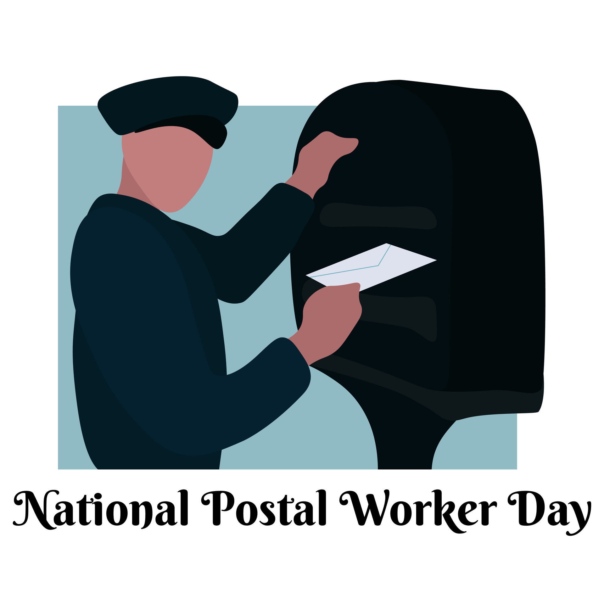 National Postal Worker Day, poster or banner design for holiday date