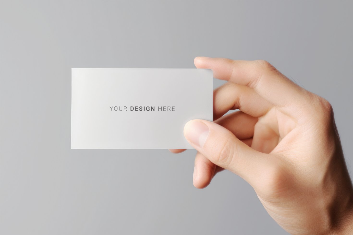 Hand Holding a Business Card Mockup psd