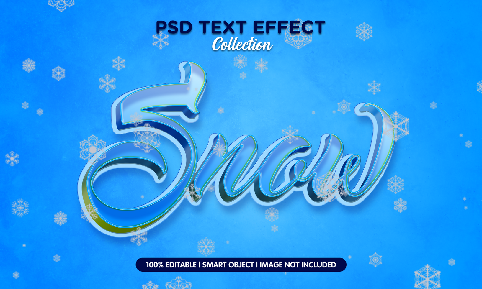 snow weather psd text effect