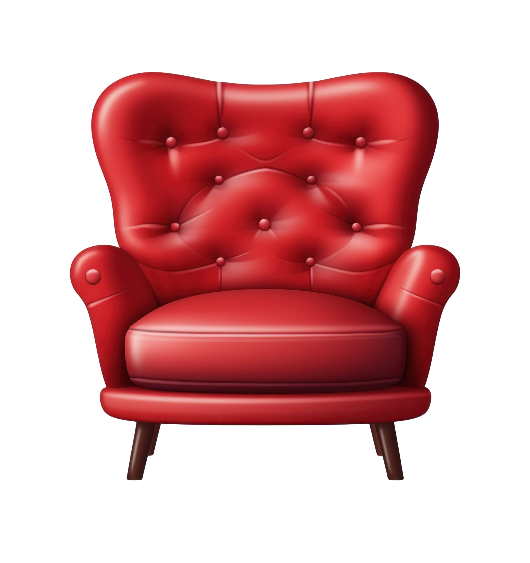 Modern red chair isolated 26603410 PNG
