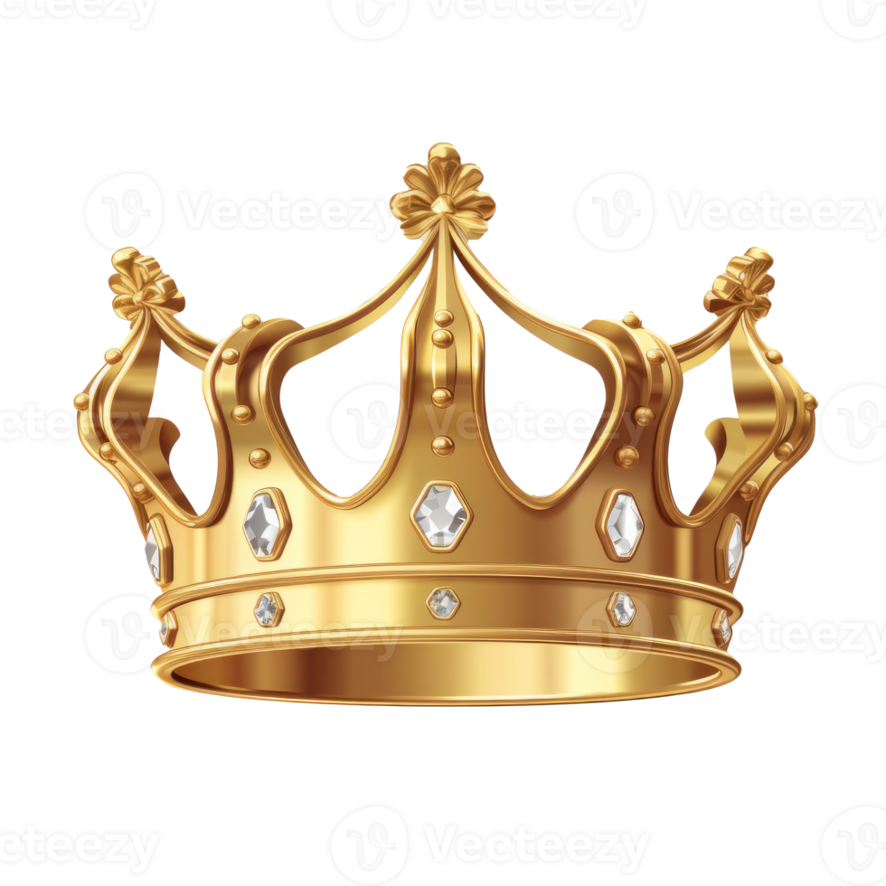 Golden crown isolated png