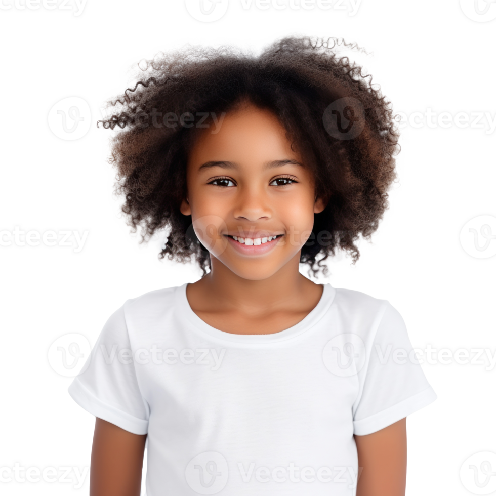 Beautiful african american girl isolated png