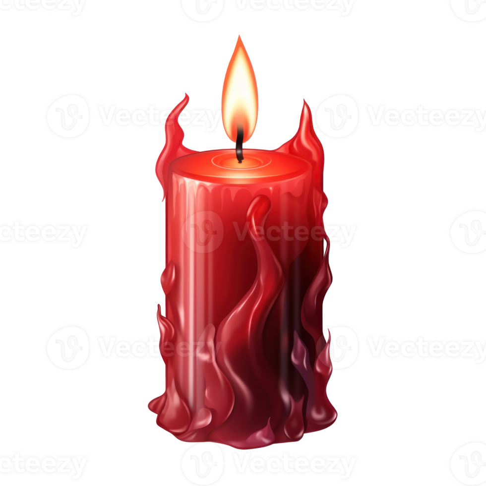 Red candle isolated png