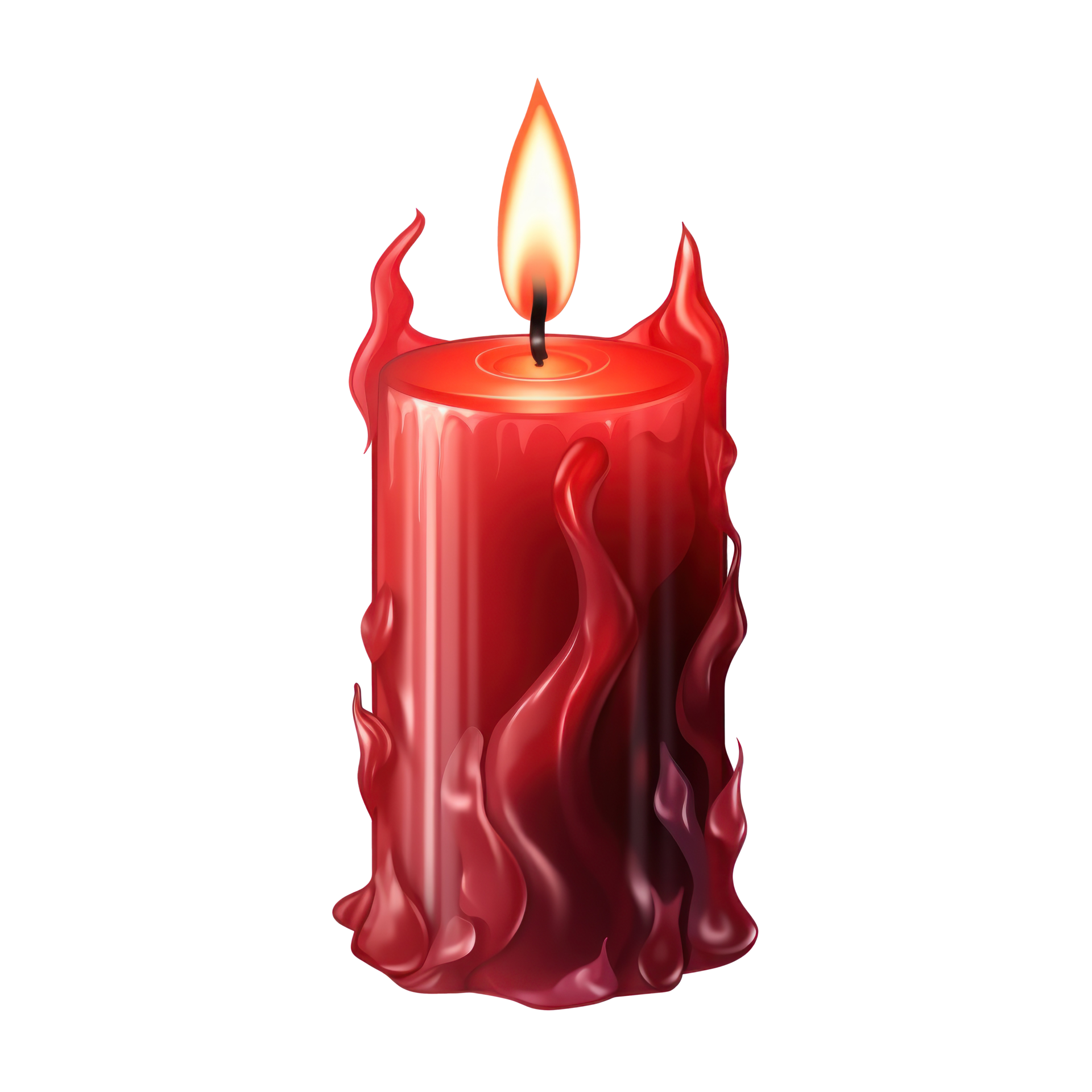 red-candle-isolated-26603532-png