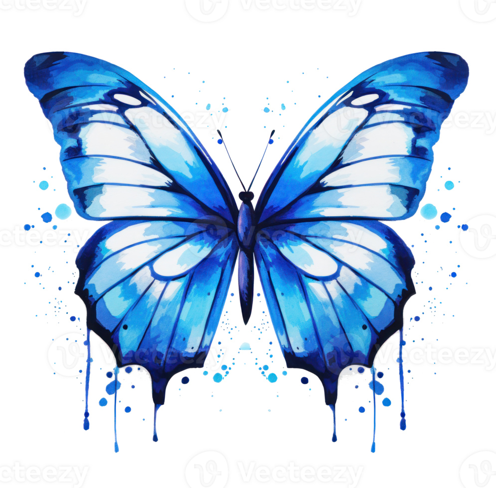 blauw vlinder geïsoleerd png