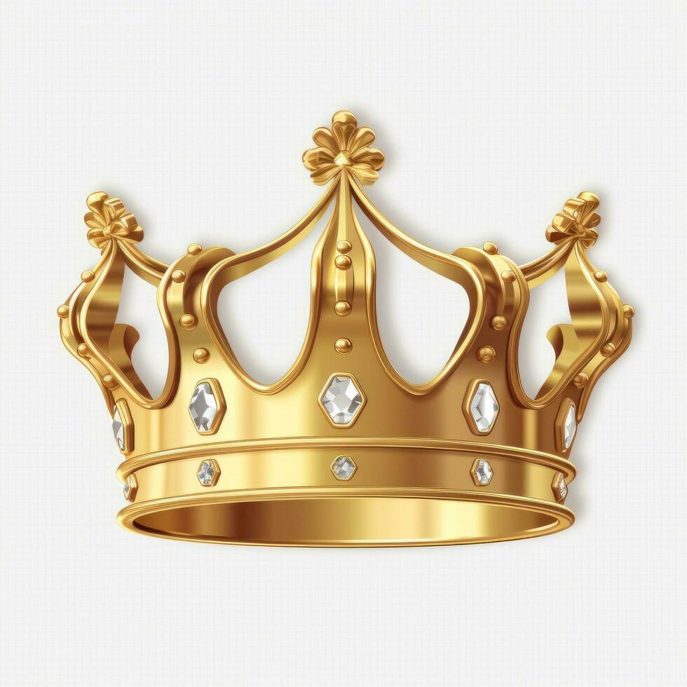 Golden crown isolated photo