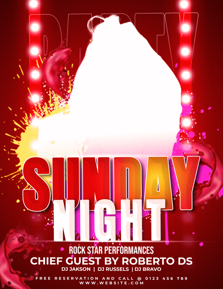 Night Club Dj party flyer template and Social Media Design psd