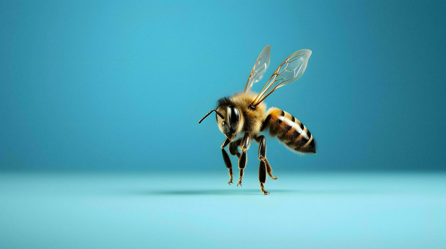 Bee or honeybee, honey comb, background photo