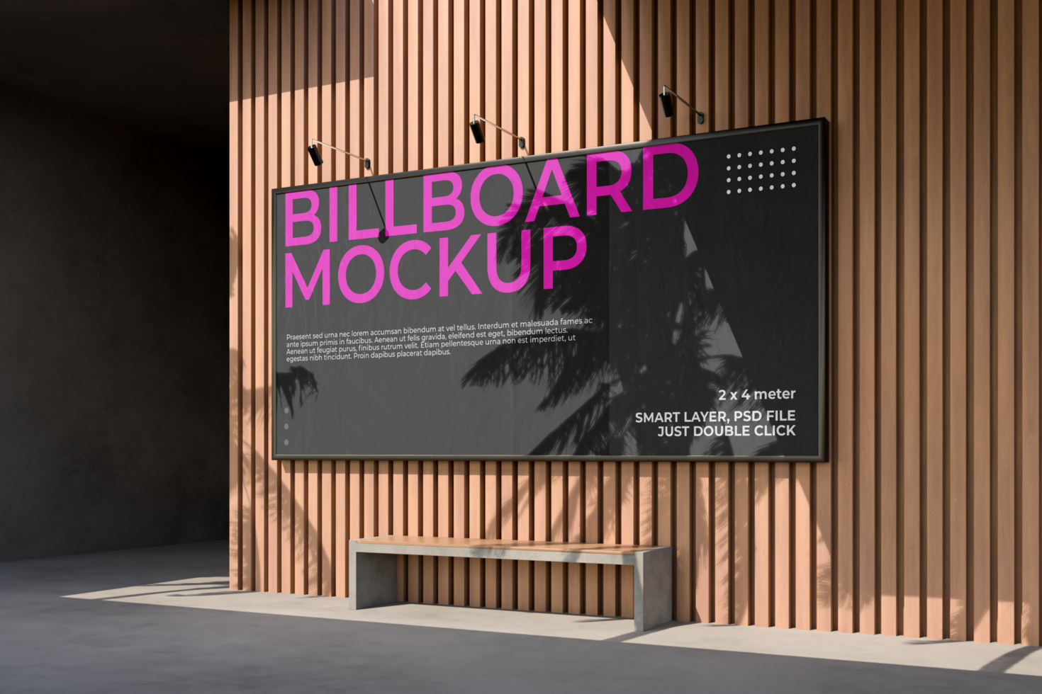 street wall billboard mockup psd