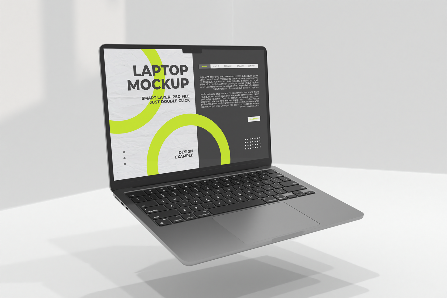Laptop Display Design Mockup psd