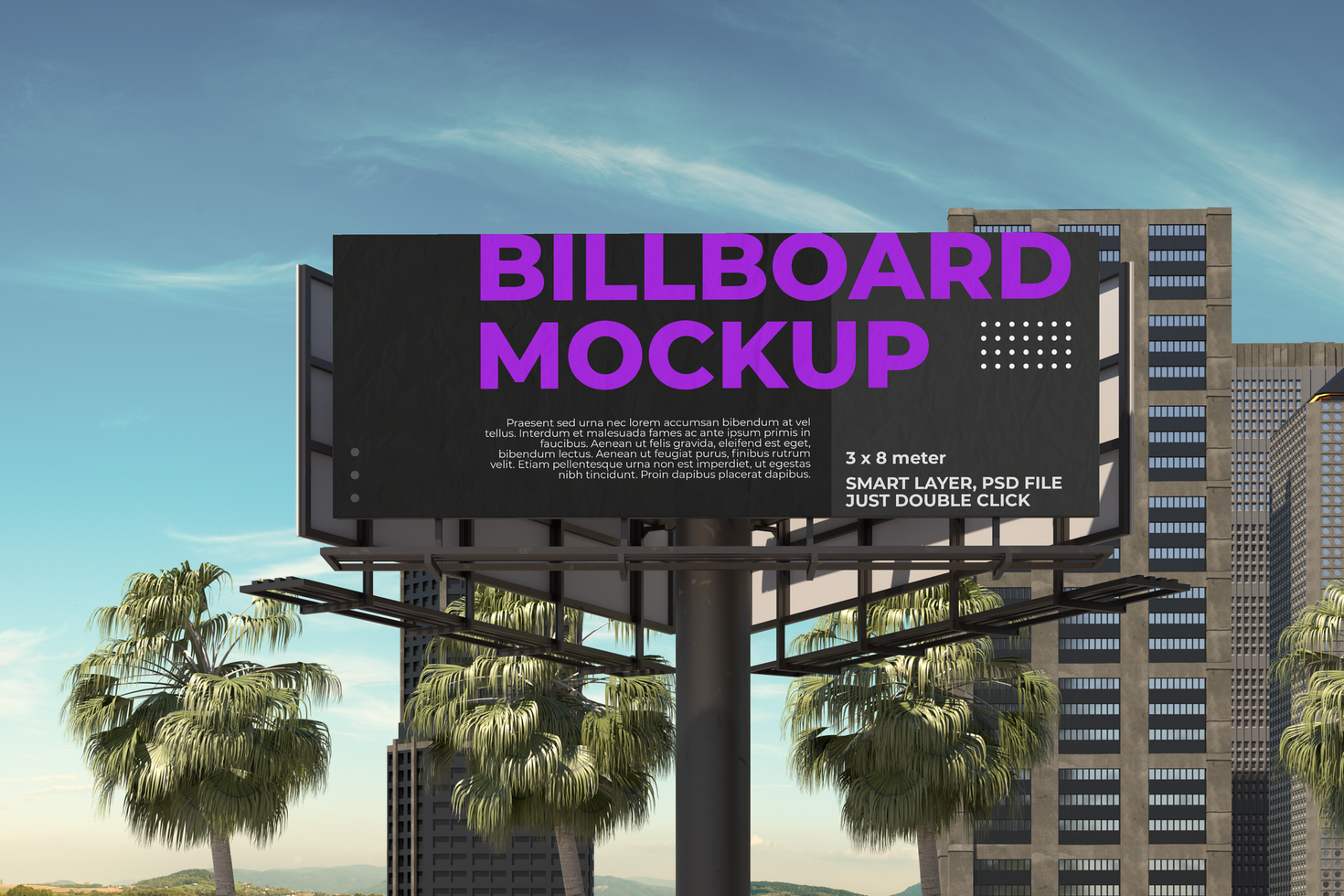 Roadside Billboard Mockup psd