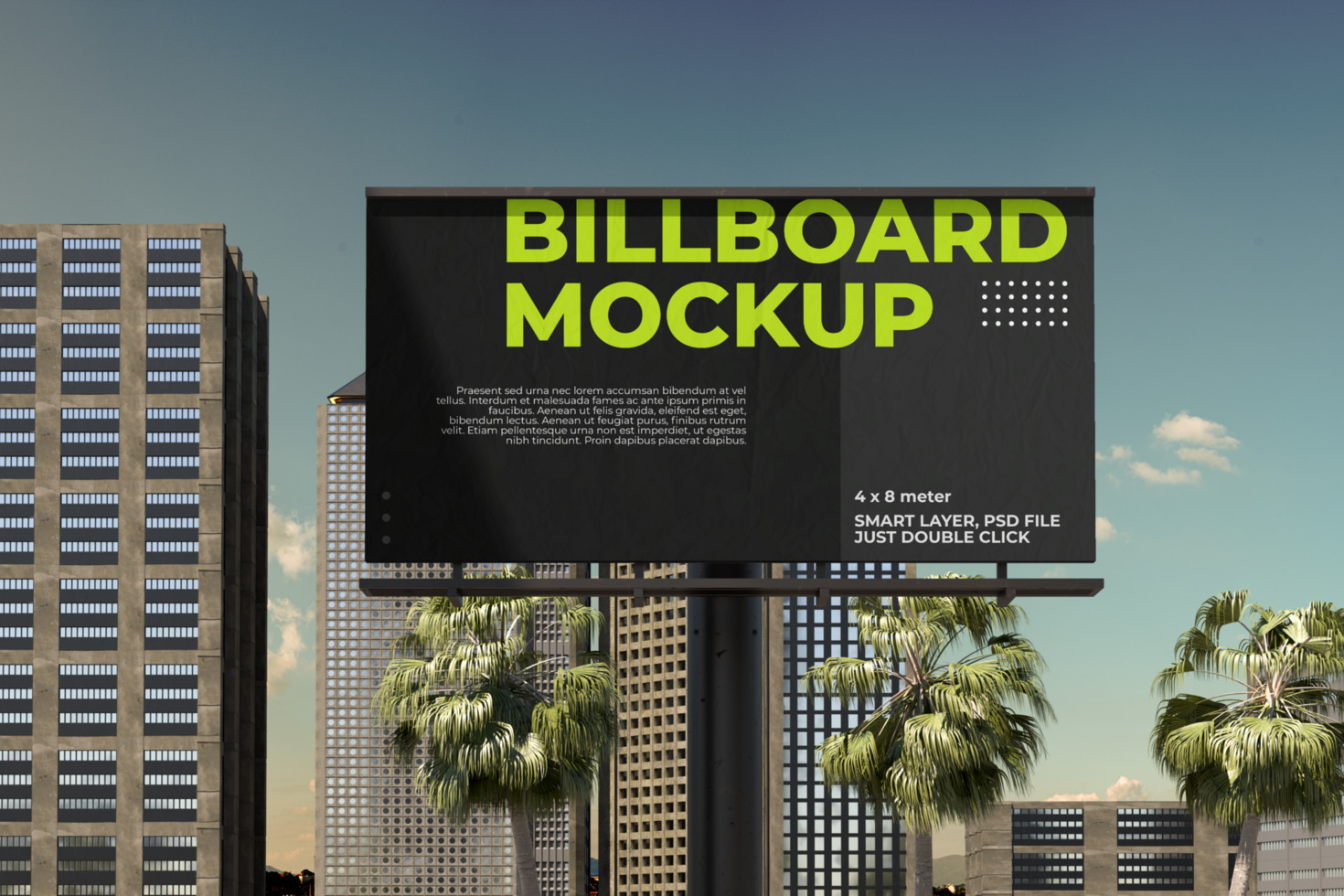 Roadside Billboard Mockup psd
