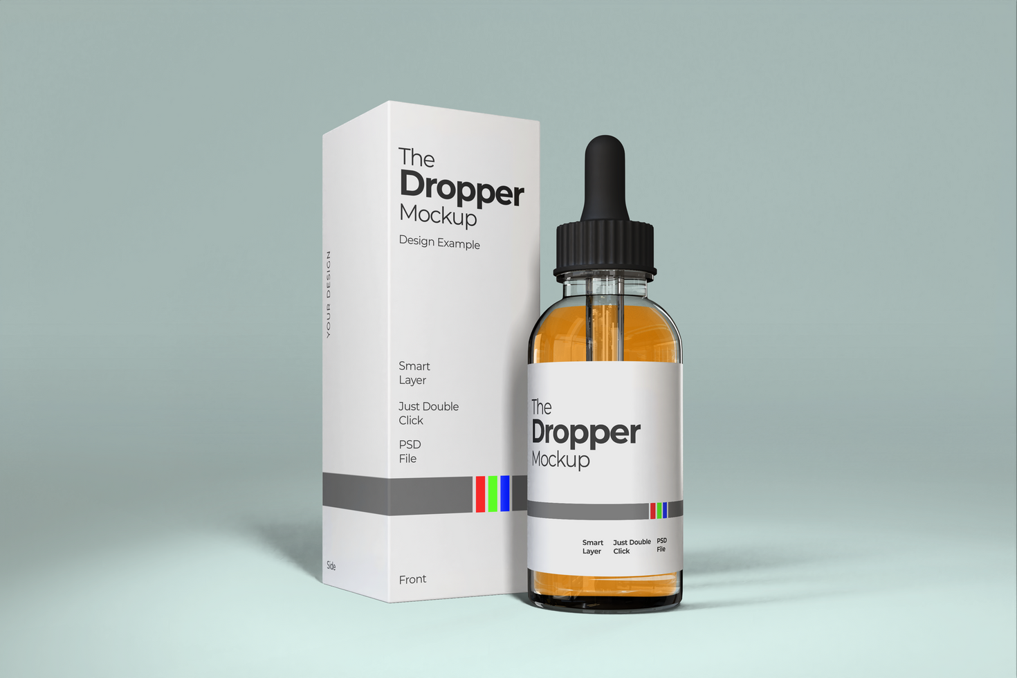 druppelflesje mockup psd