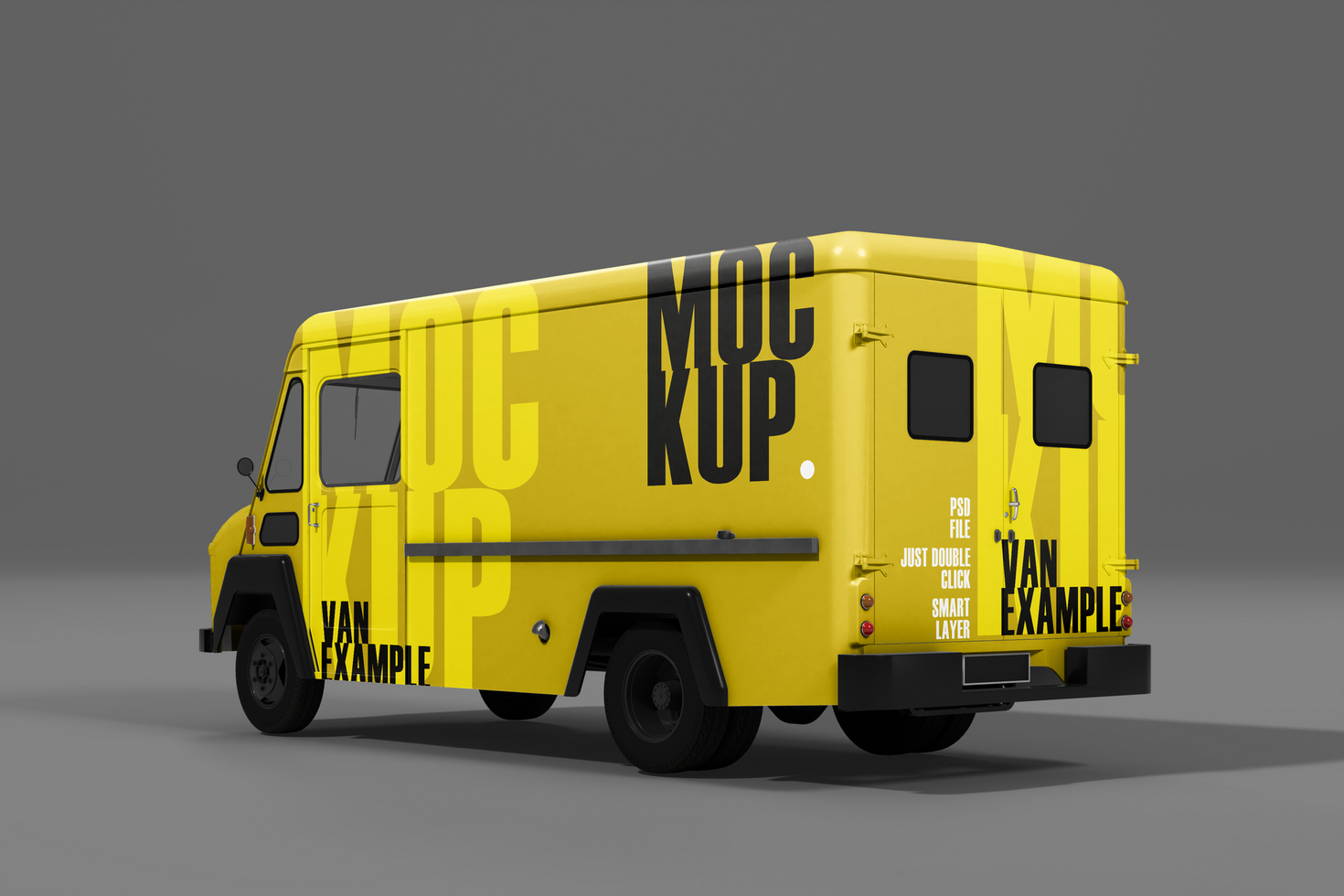 van vehicle mockup psd