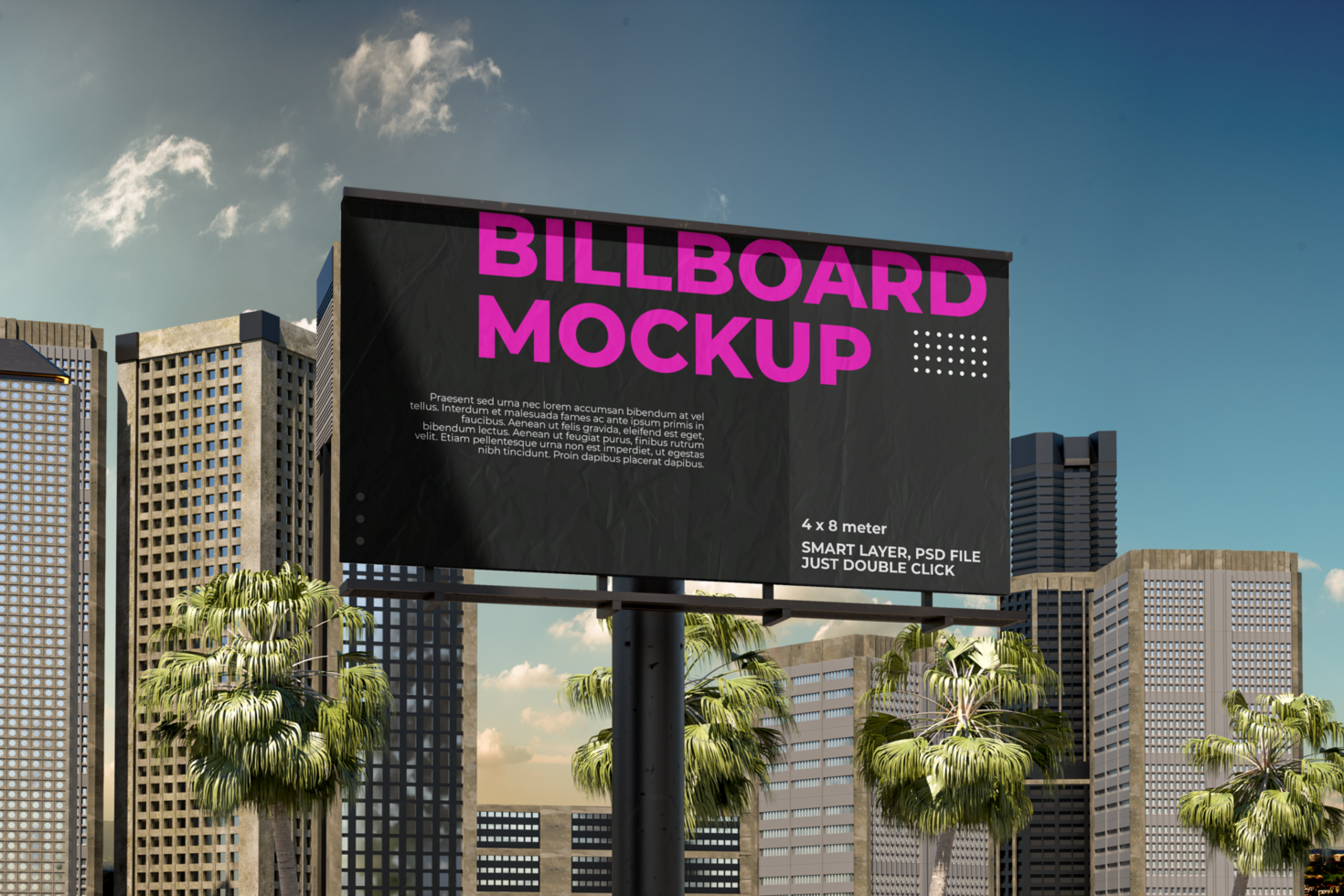 Roadside Billboard Mockup psd