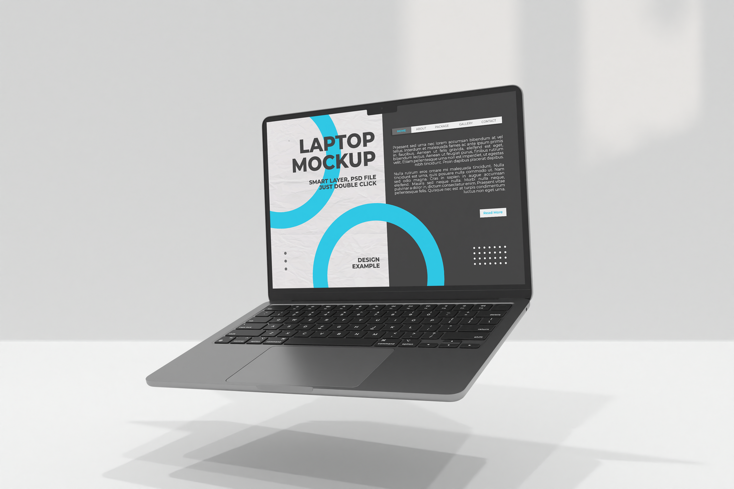Laptop Display Design Mockup psd