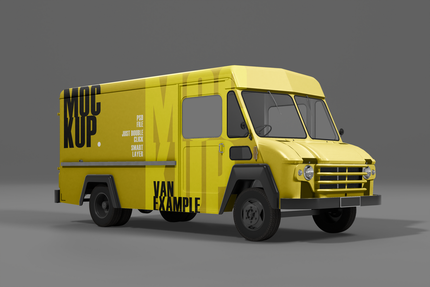 van vehicle mockup psd