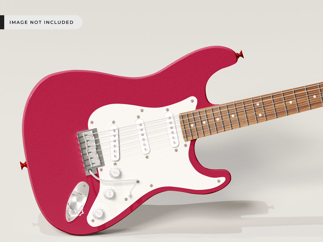 Mockup Guitar 3d Rendering psd