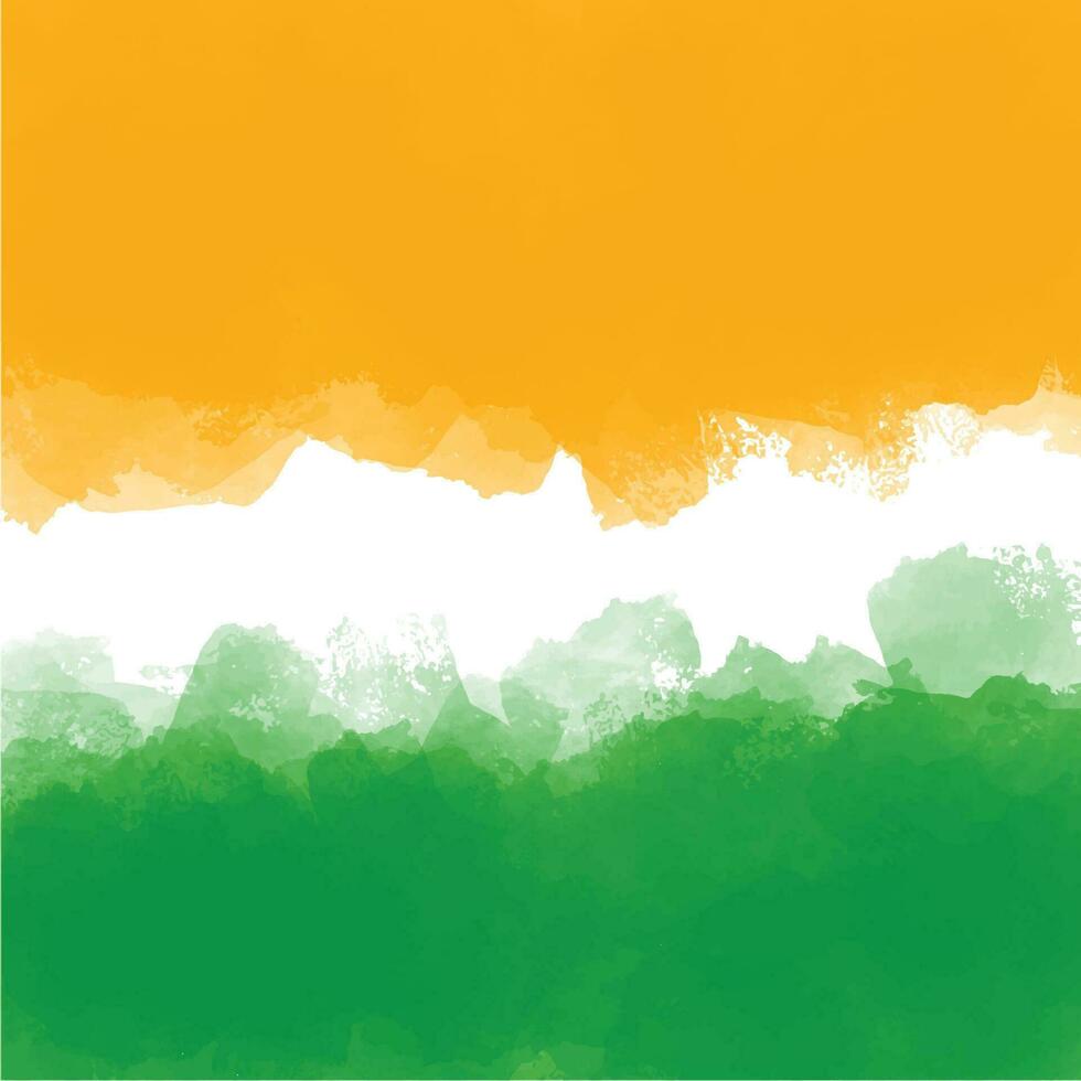 India, Happy Independence Day with text design and watercolor background ideas vector