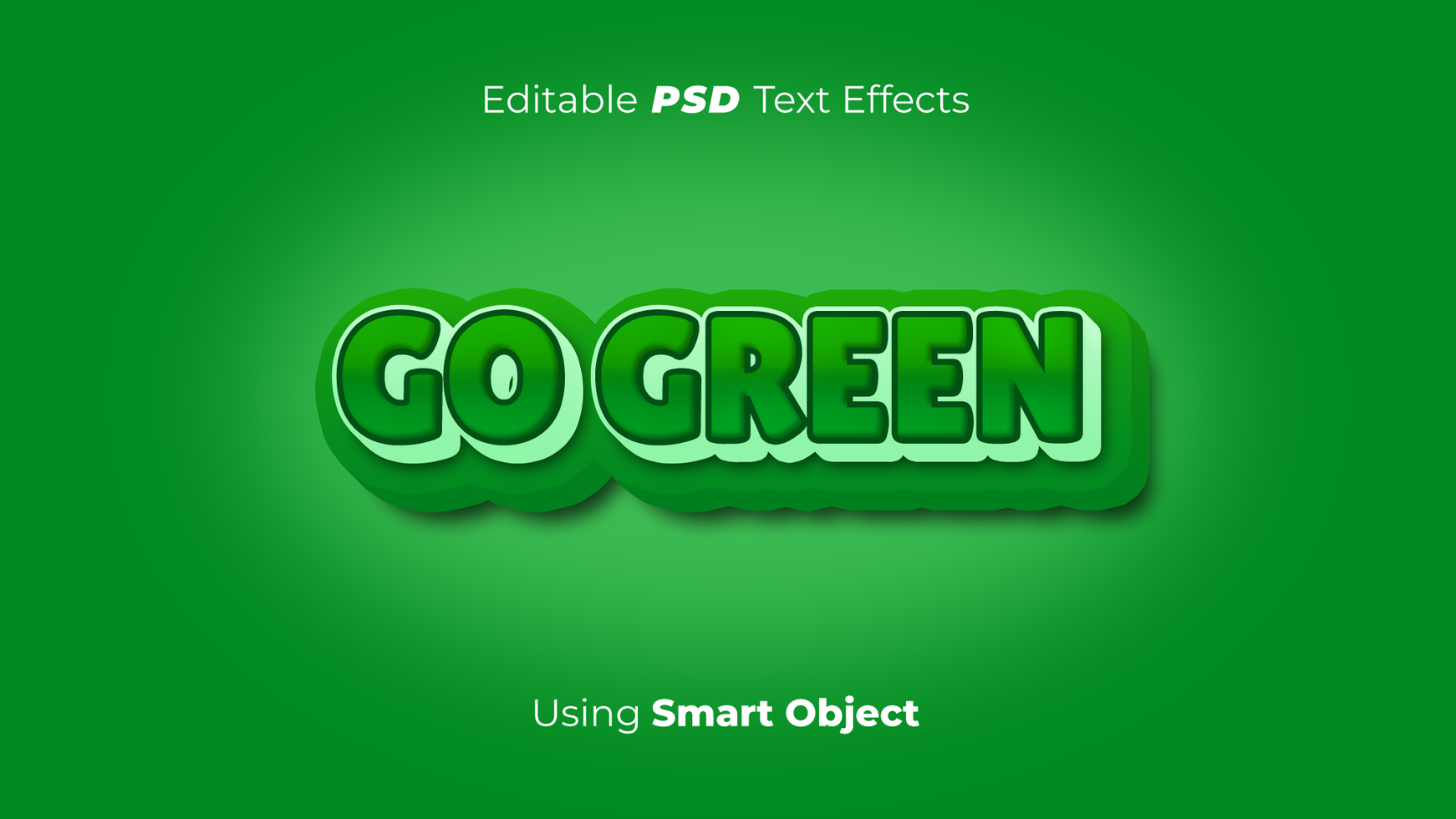 Go green editable text effects template psd