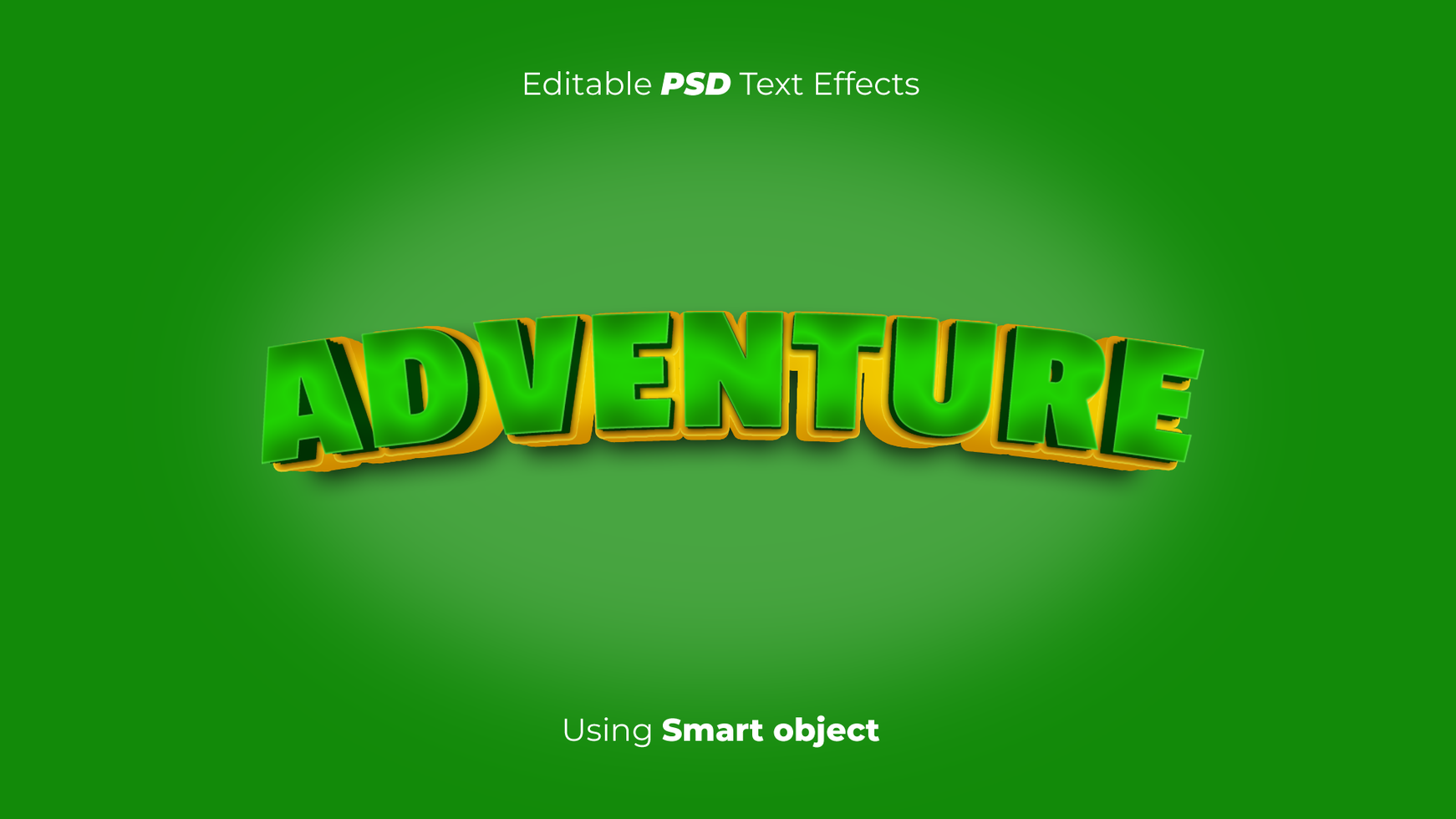 Editable adventure psd text effects