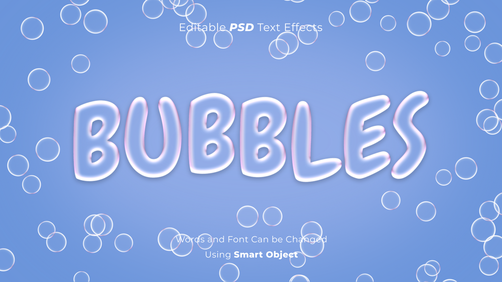 Editable bubble PSD Text Effect