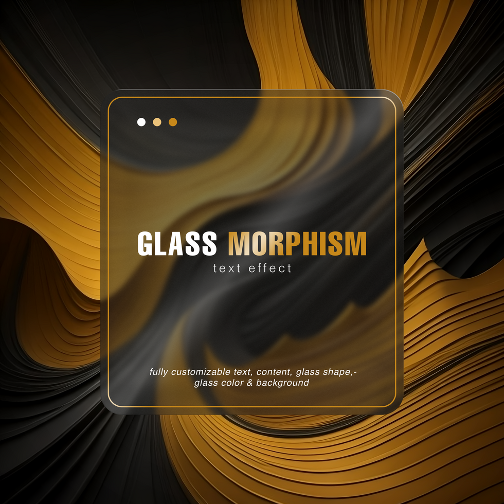 Glass Morphism Text Effect mockup psd