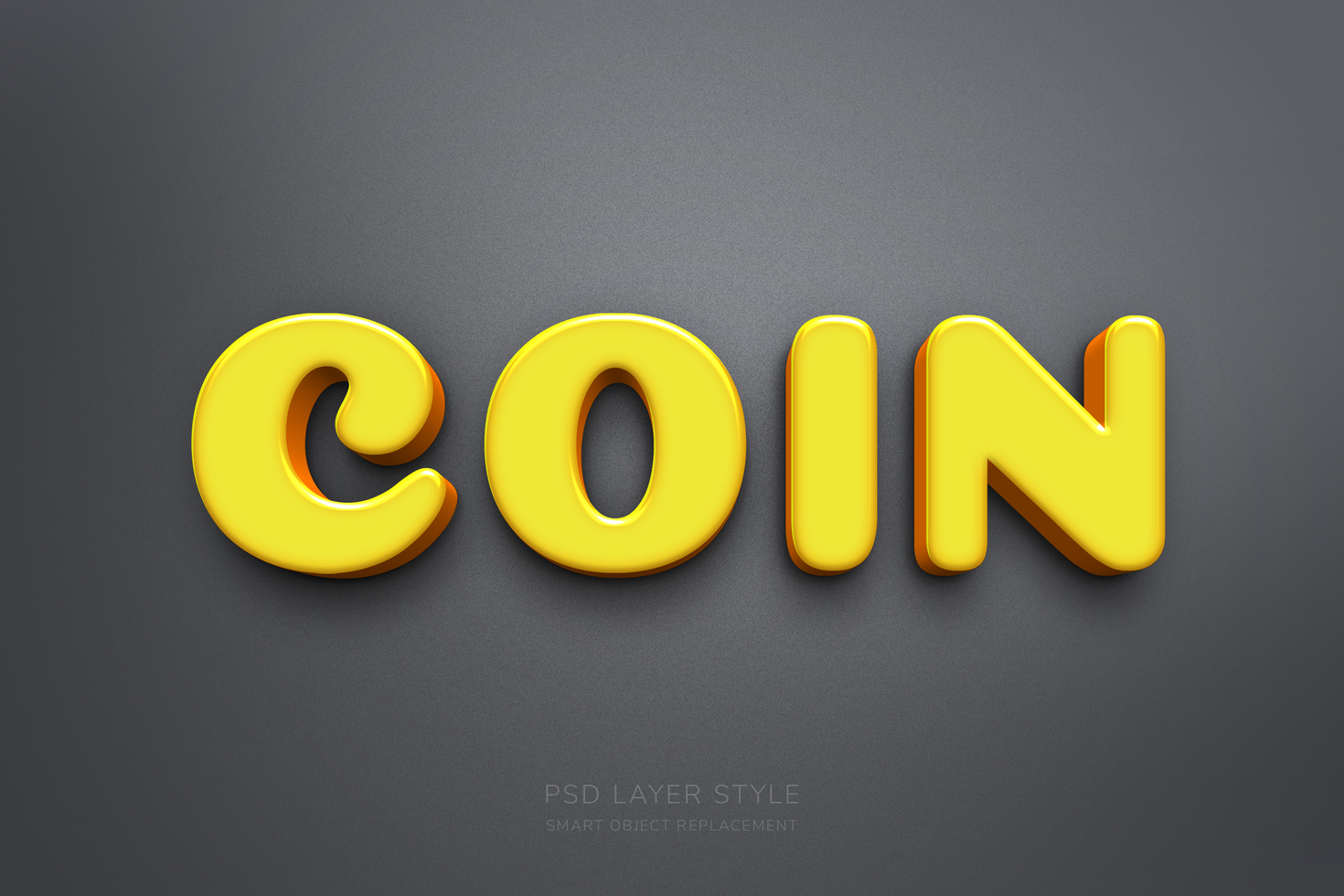 3D Gold Text Effect psd