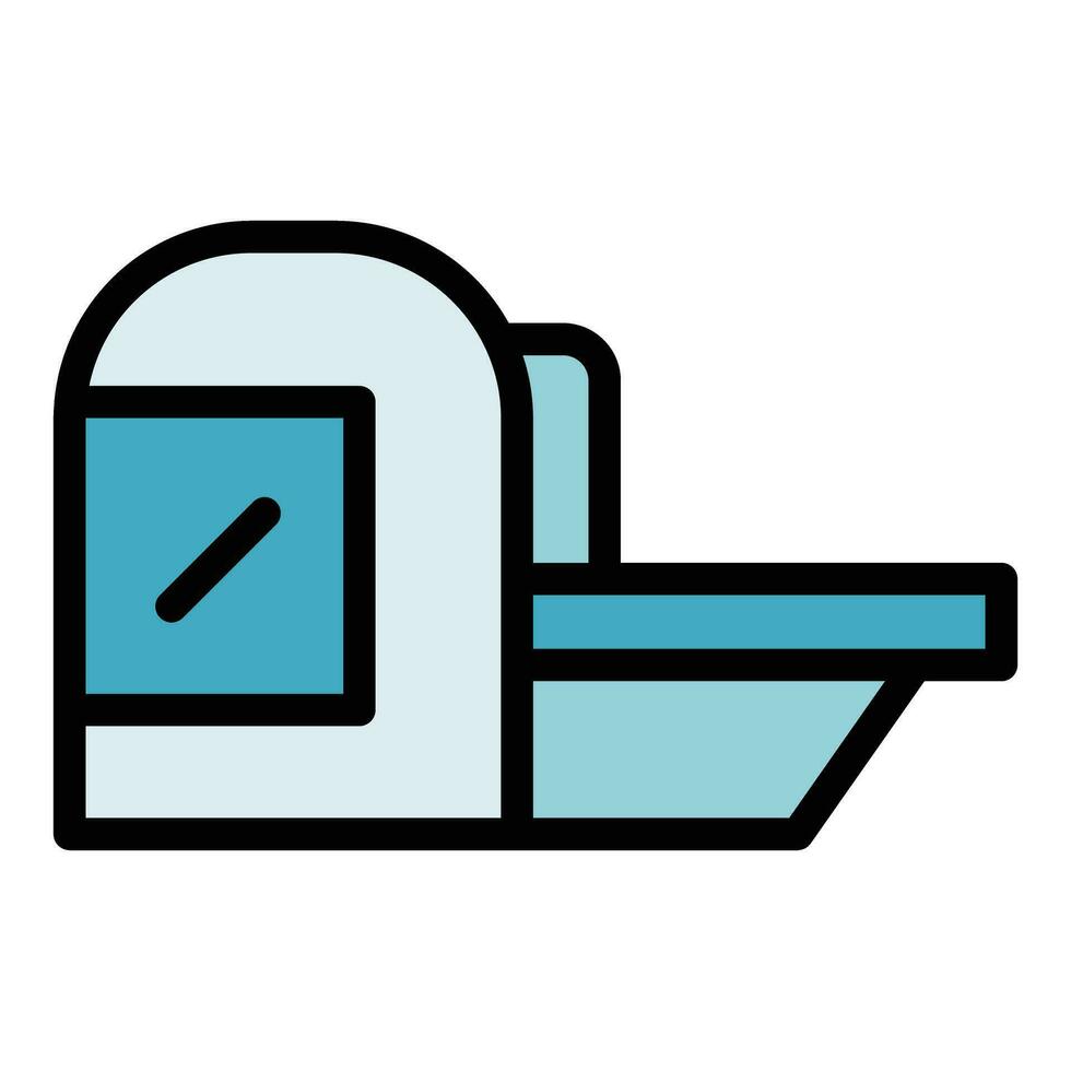 Mri equipment icon vector flat