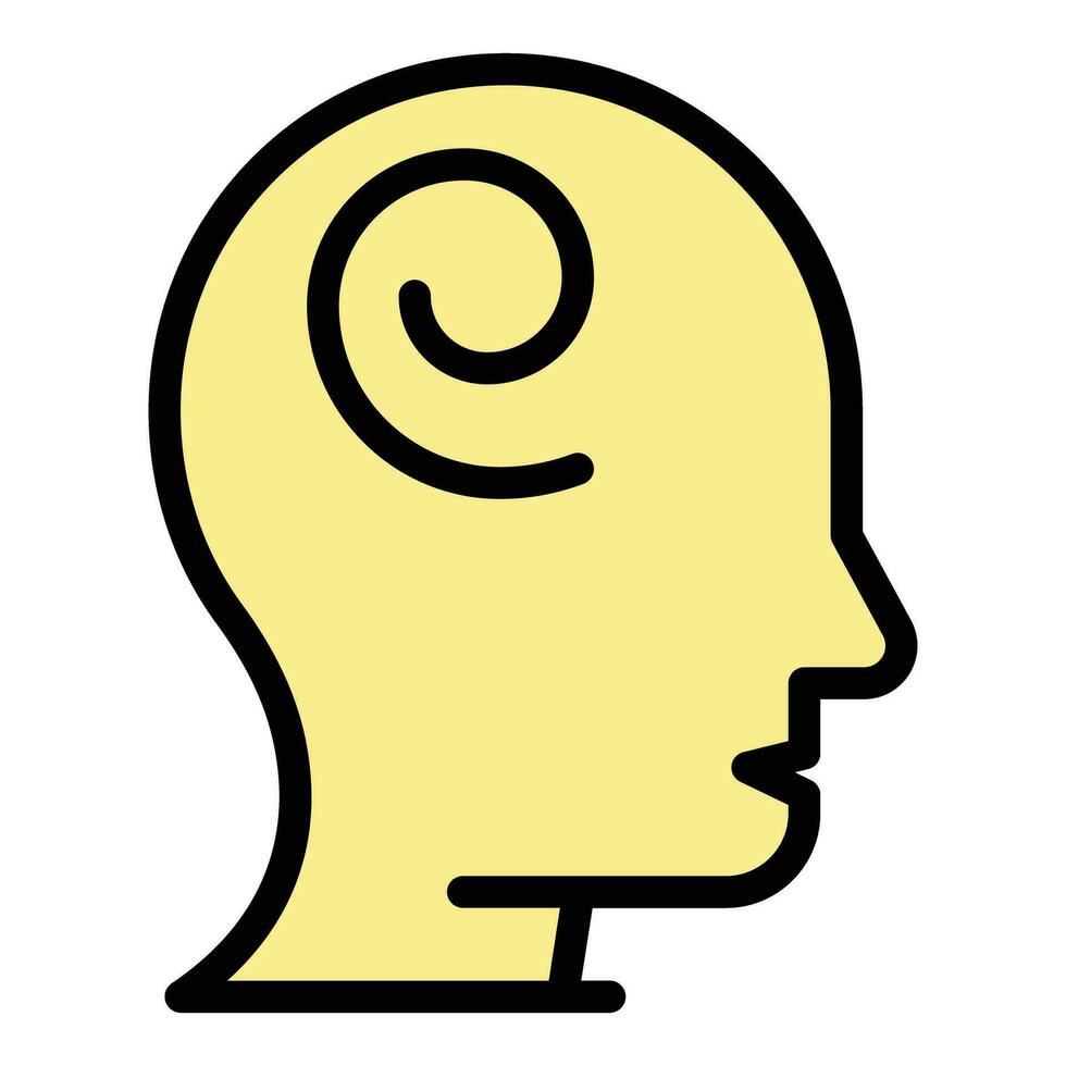 Dizzy confused icon vector flat