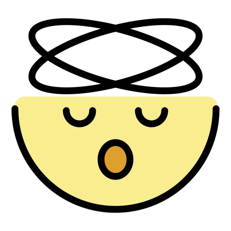 Dizziness unwell icon vector flat