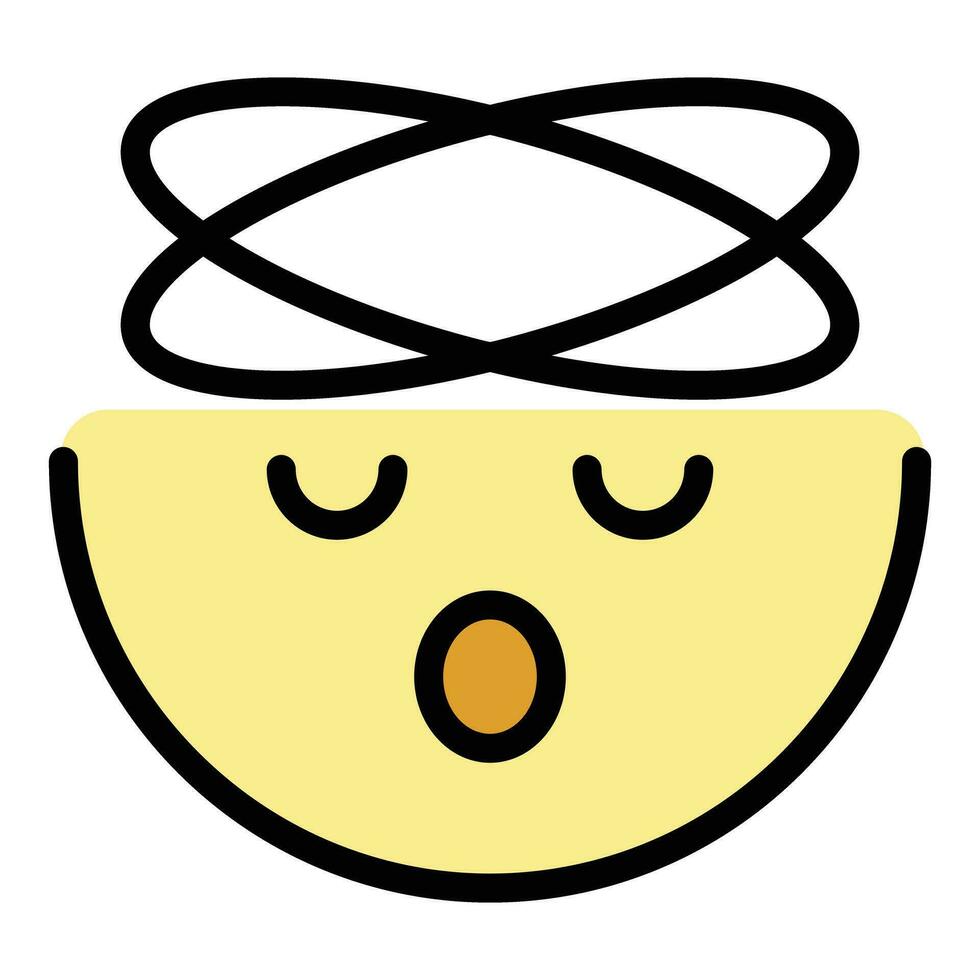 Dizziness unwell icon vector flat