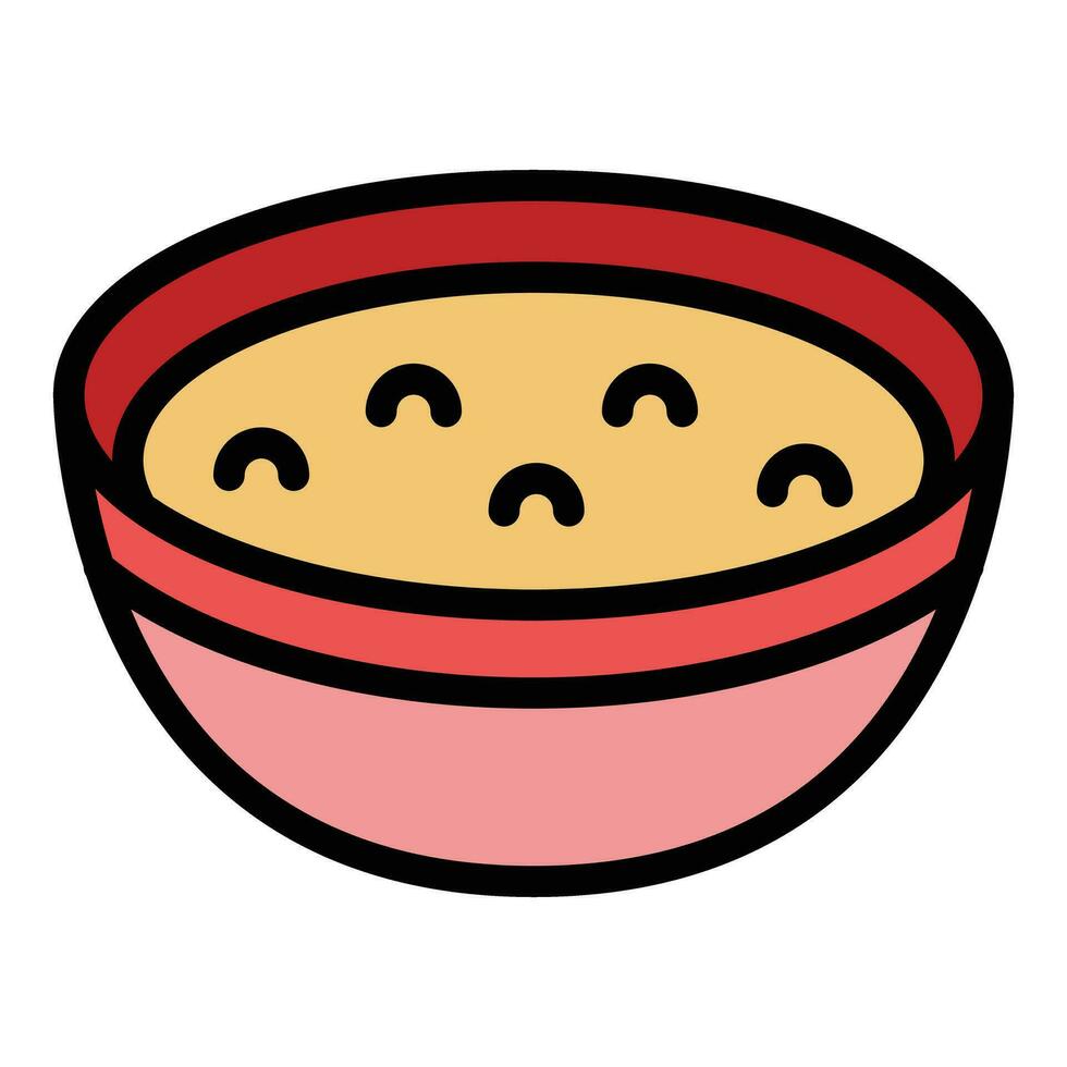Carrot cream soup icon vector flat