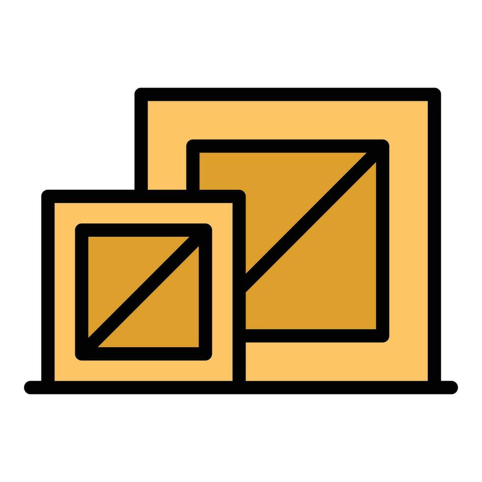 Factory boxes icon vector flat