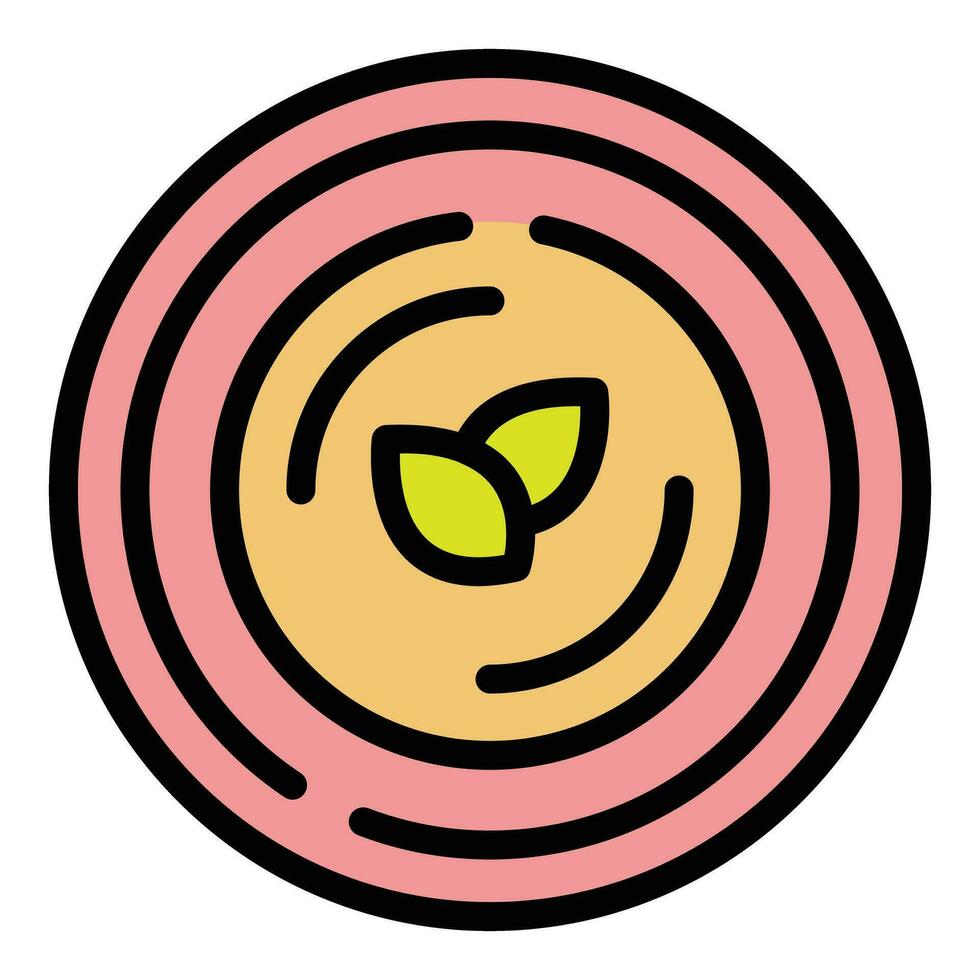 Onion cream soup icon vector flat