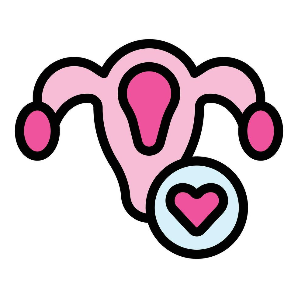 Female reproductive health icon vector flat