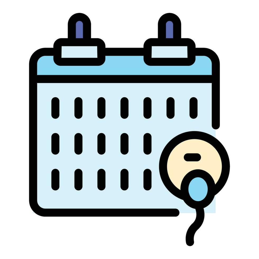 Ovulation calendar icon vector flat