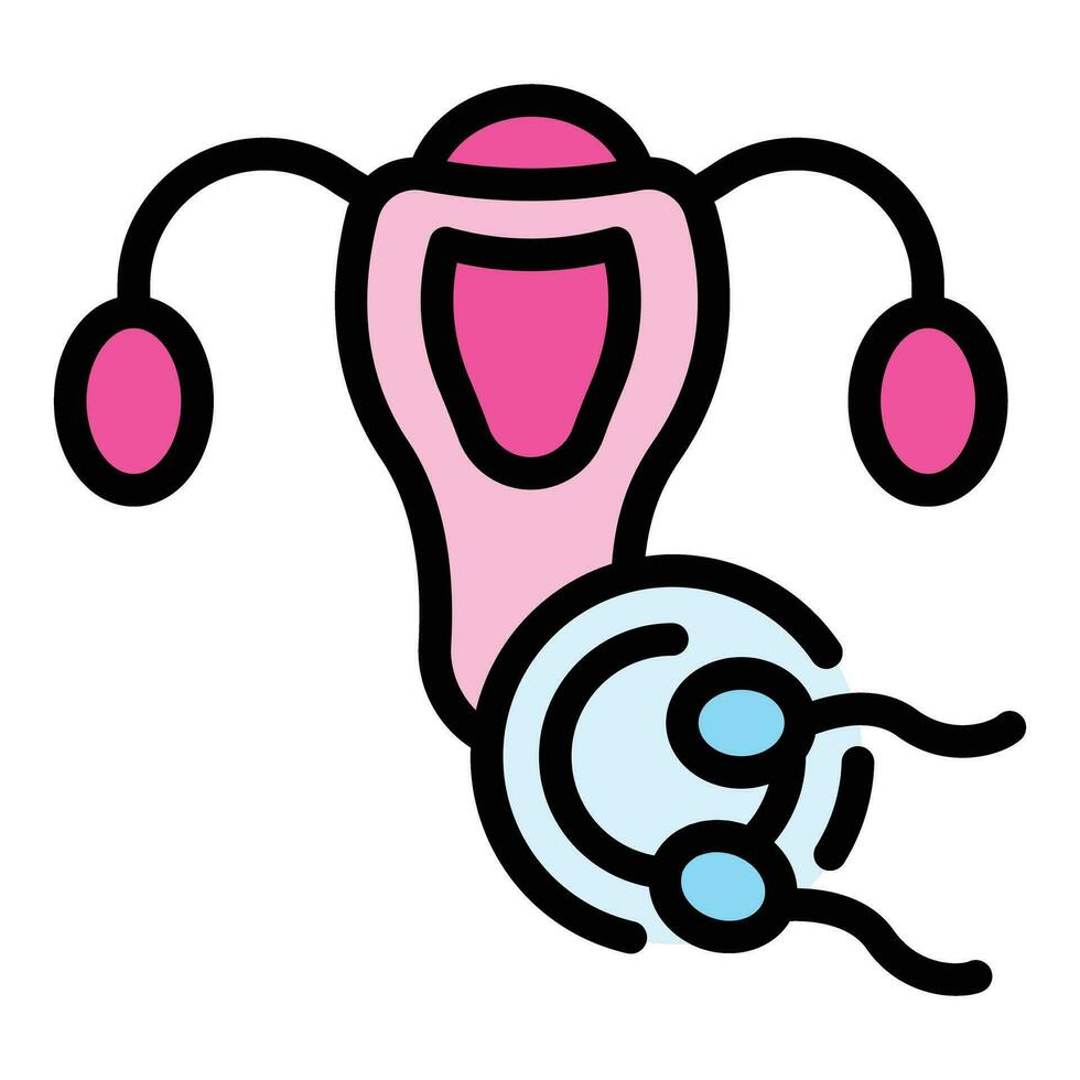 Uterus examination icon vector flat